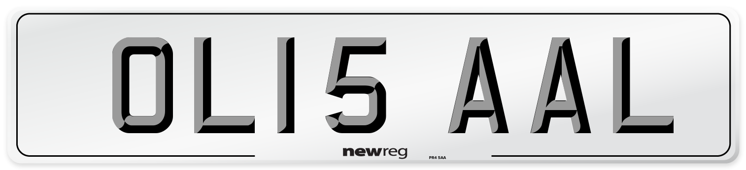 OL15 AAL Number Plate from New Reg